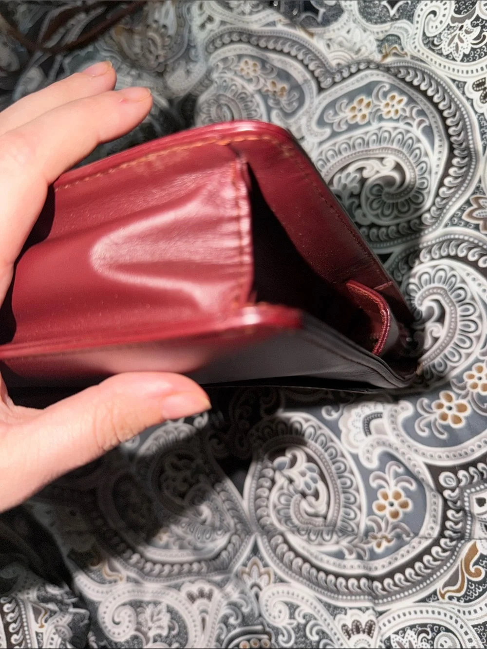 Vintage Cartier Must de Cartier Burgundy Leather Envelope Clutch Bag